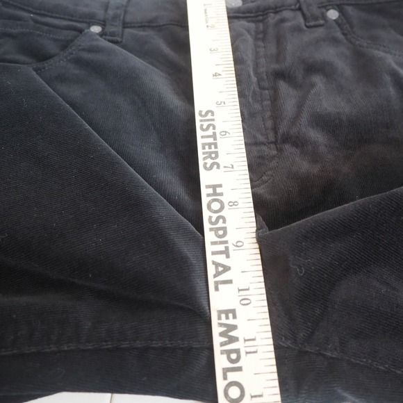 NWT Talbots Corduroy Straight Leg Black Pants Women's Size 8 Classic 5 Pocket - Picture 6 of 9